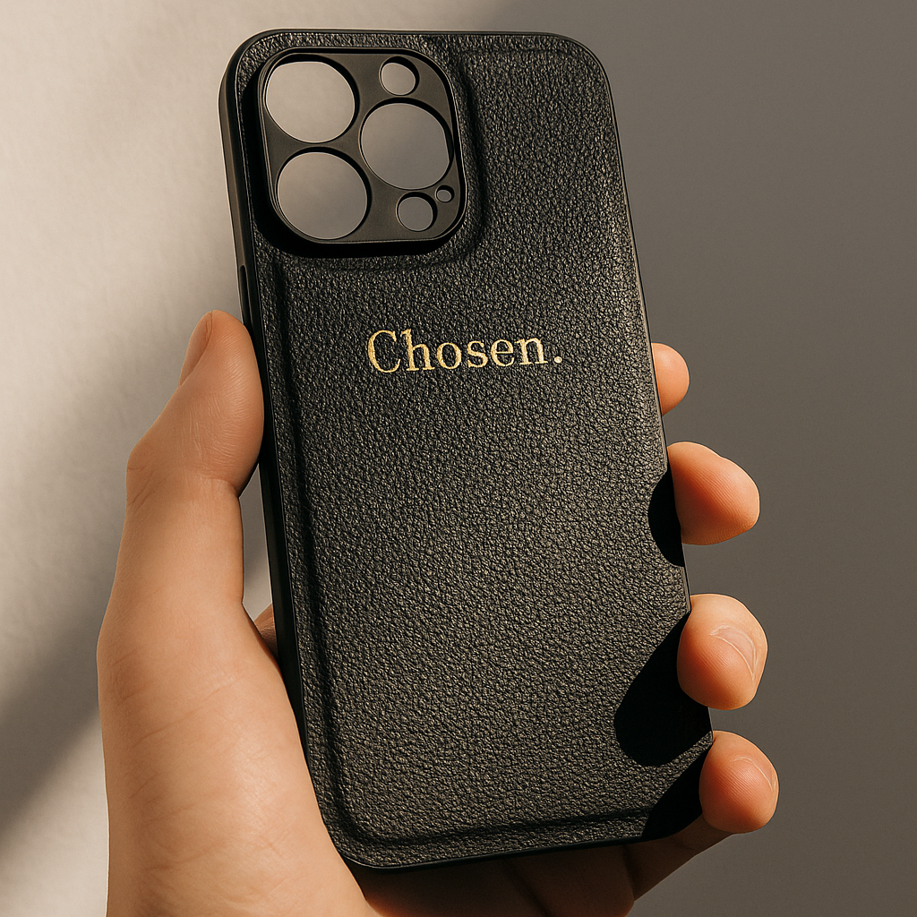 Elysian Leder Handyhülle – Schwarz